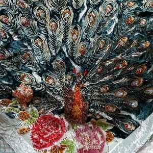 NWT Kirk's Folly peacock rayon and silk shawl